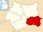 Wakefield UK locator map